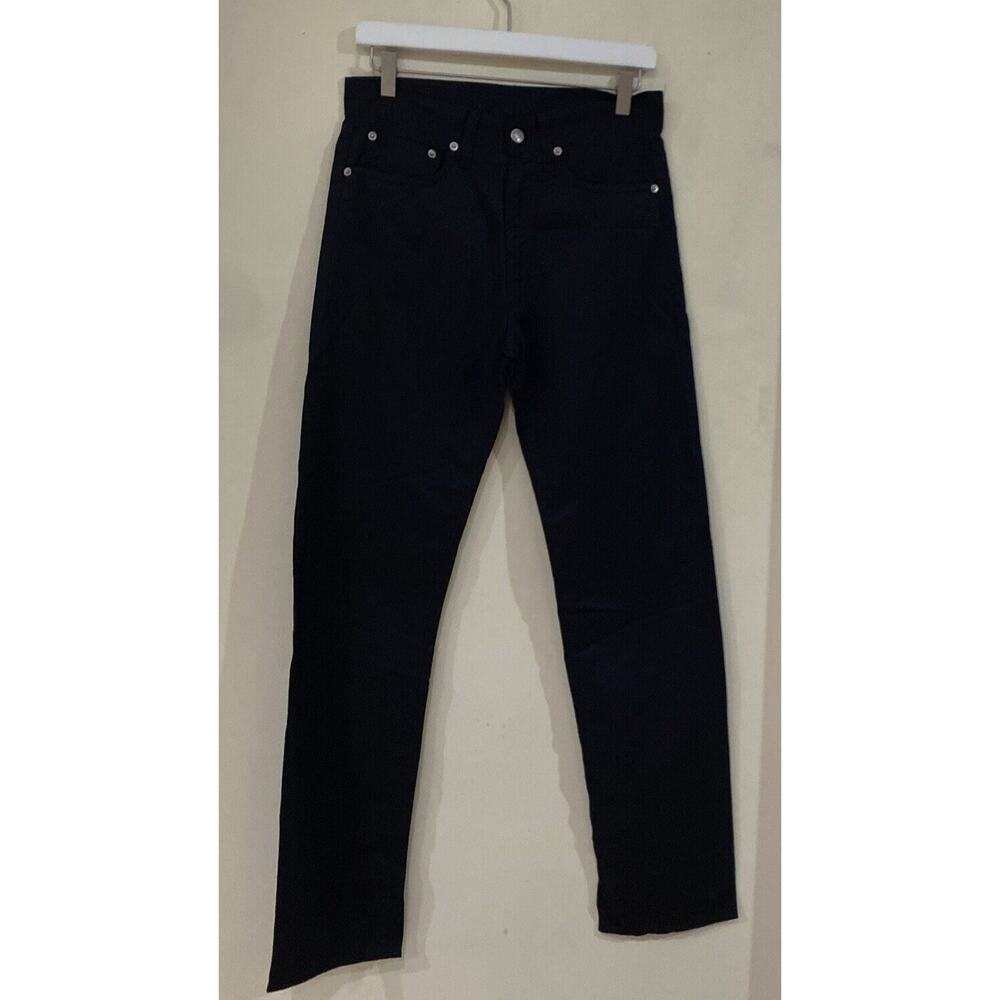 Replay Jeans 909 Regular Black Shiny Straight Fit Size 31x30